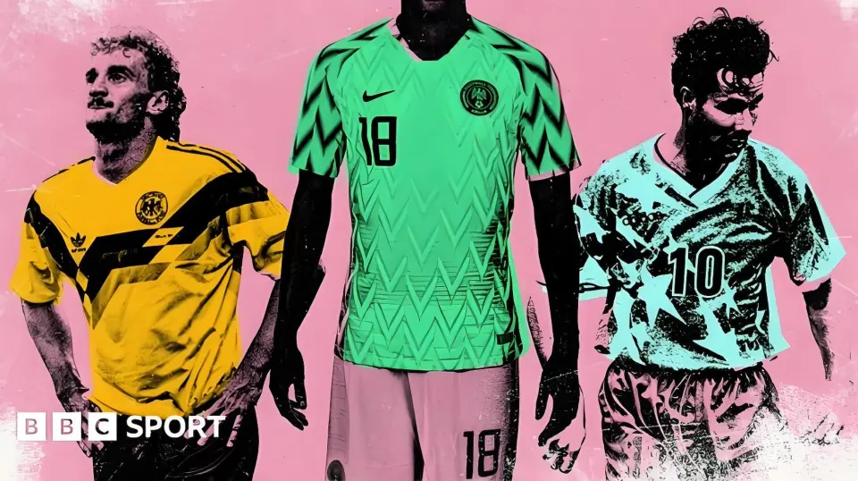 Classic World Cup jerseys through the decades